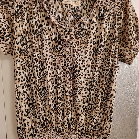 Faded Glory Animal Print Top 3X - Picture 2 of 8